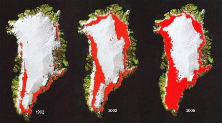 Greenland surface melting