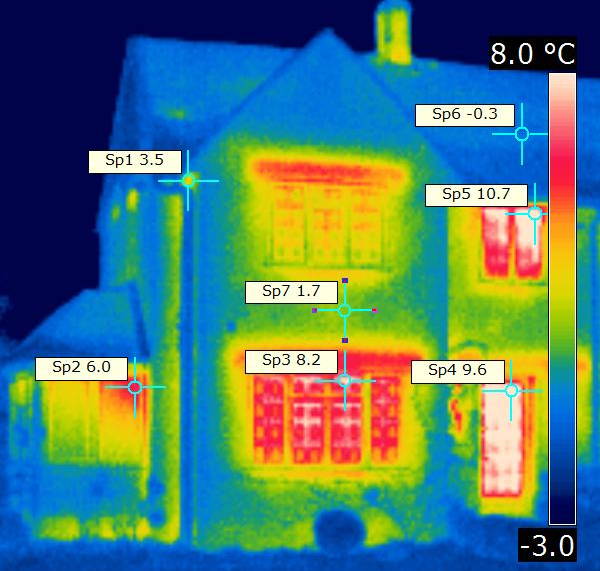thermal image of house